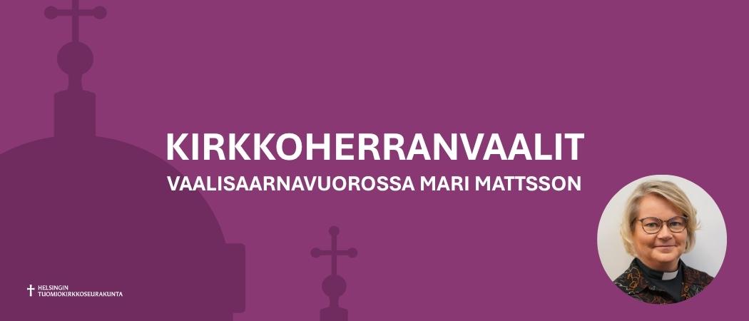 Kirkkoherranvaali Mari Mattsson saarna