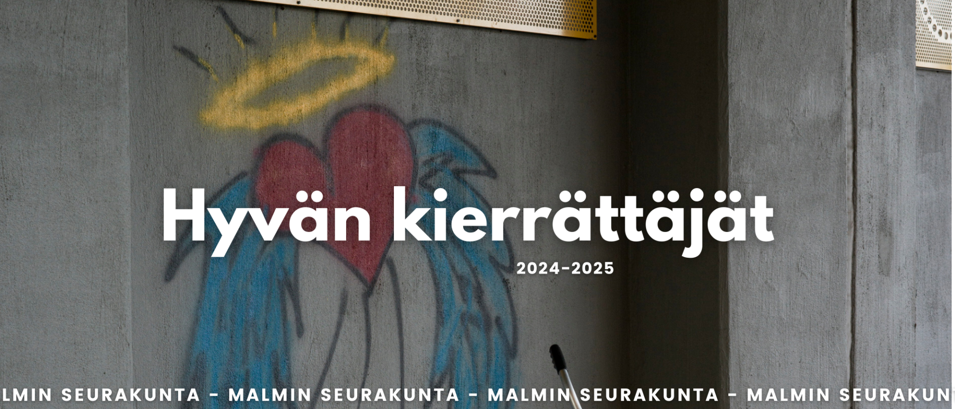 Sydänenkeli betoniseinässä, kuva: Atte Tolonen