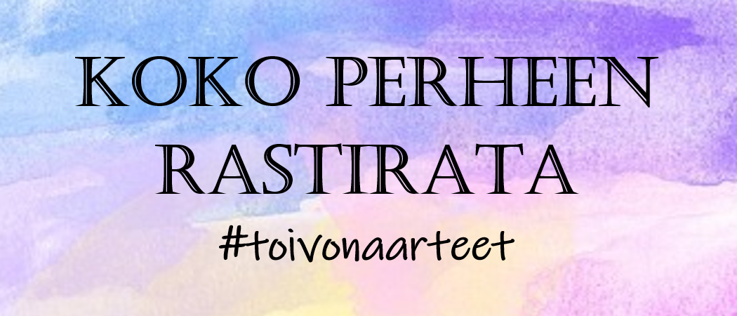 Värillisellä pohjalla lukee koko perheen rastirata