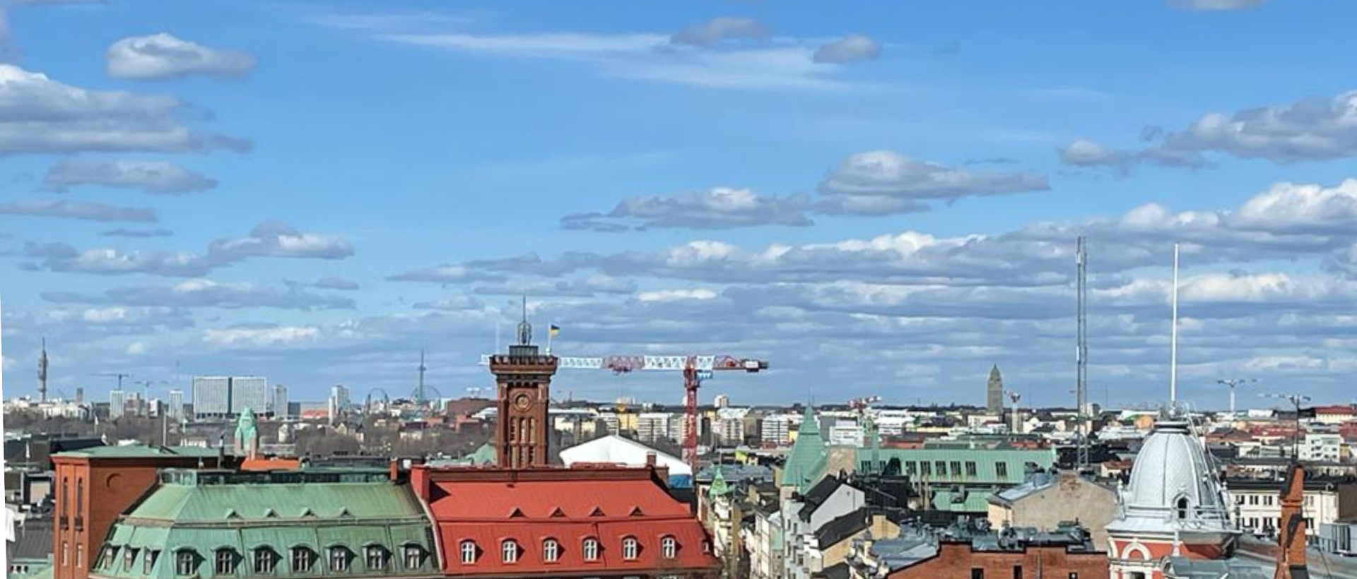 Vy över centrum av Helsingfors