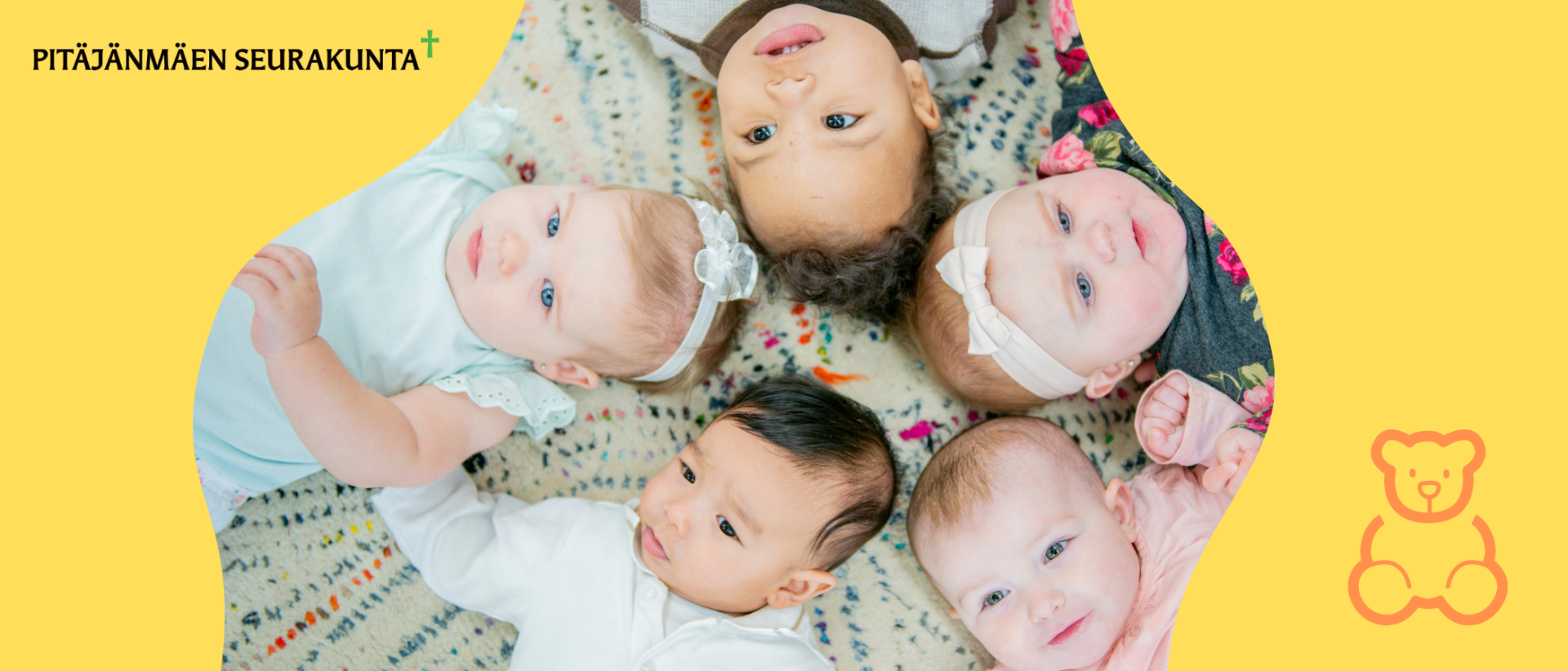 Vauvoja viltin päällä, piirroskuva nallesta