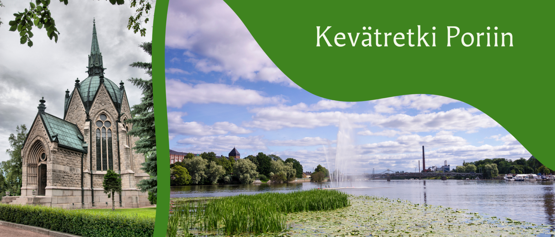 Maisemia Porista ja teksti: Kev&auml;tretki Poriin