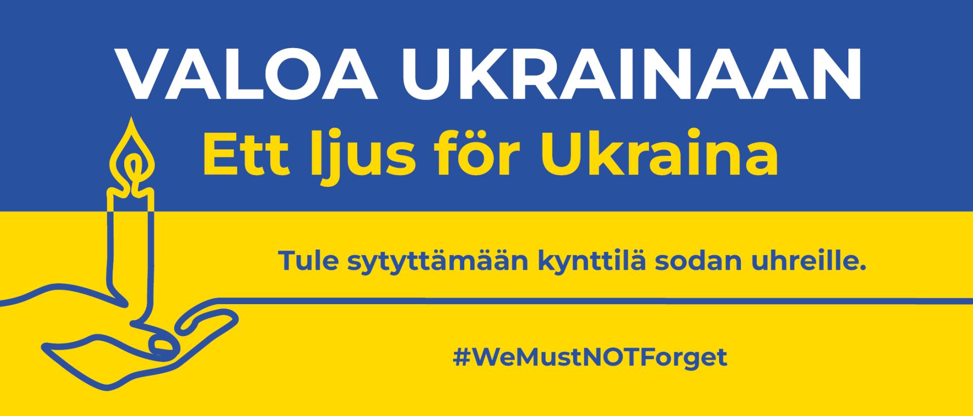 Valoa Ukrainaan -tapahtuman kutsu