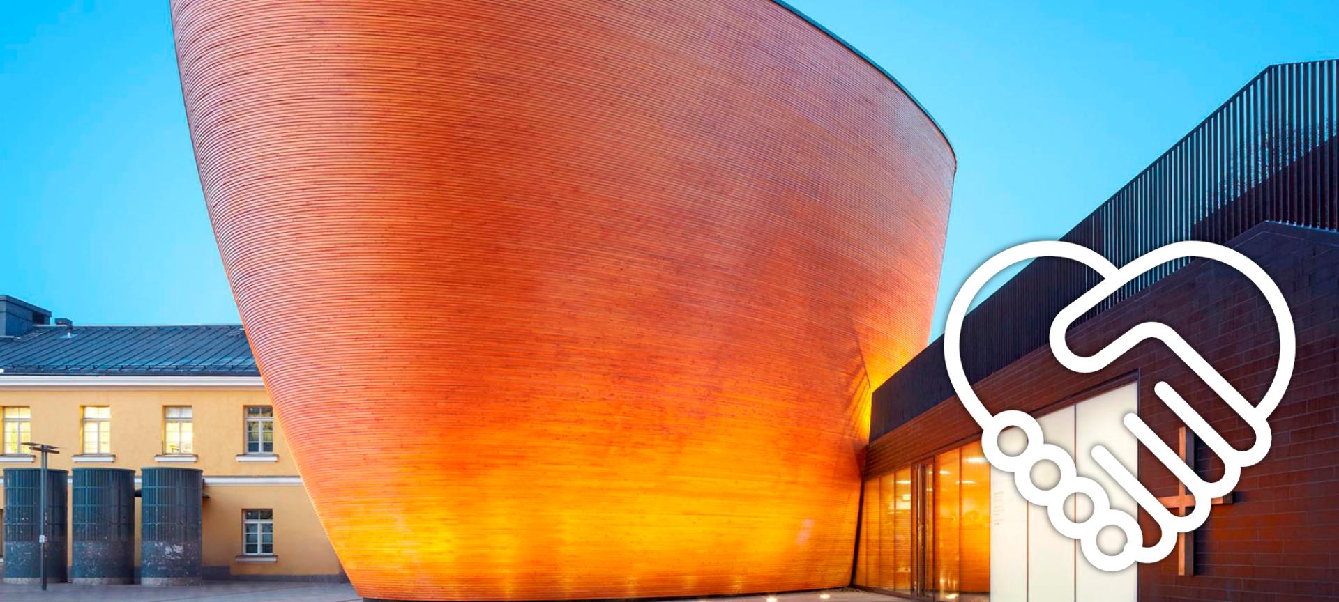 Kampin kappeli iltahämärässä