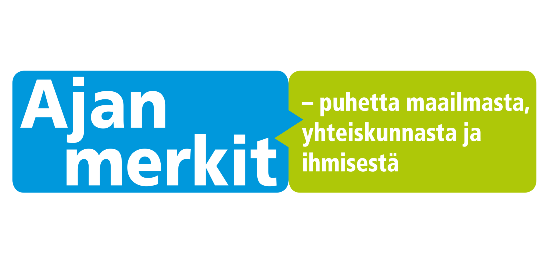 Logo, jossa sinisellä taustalla teksti