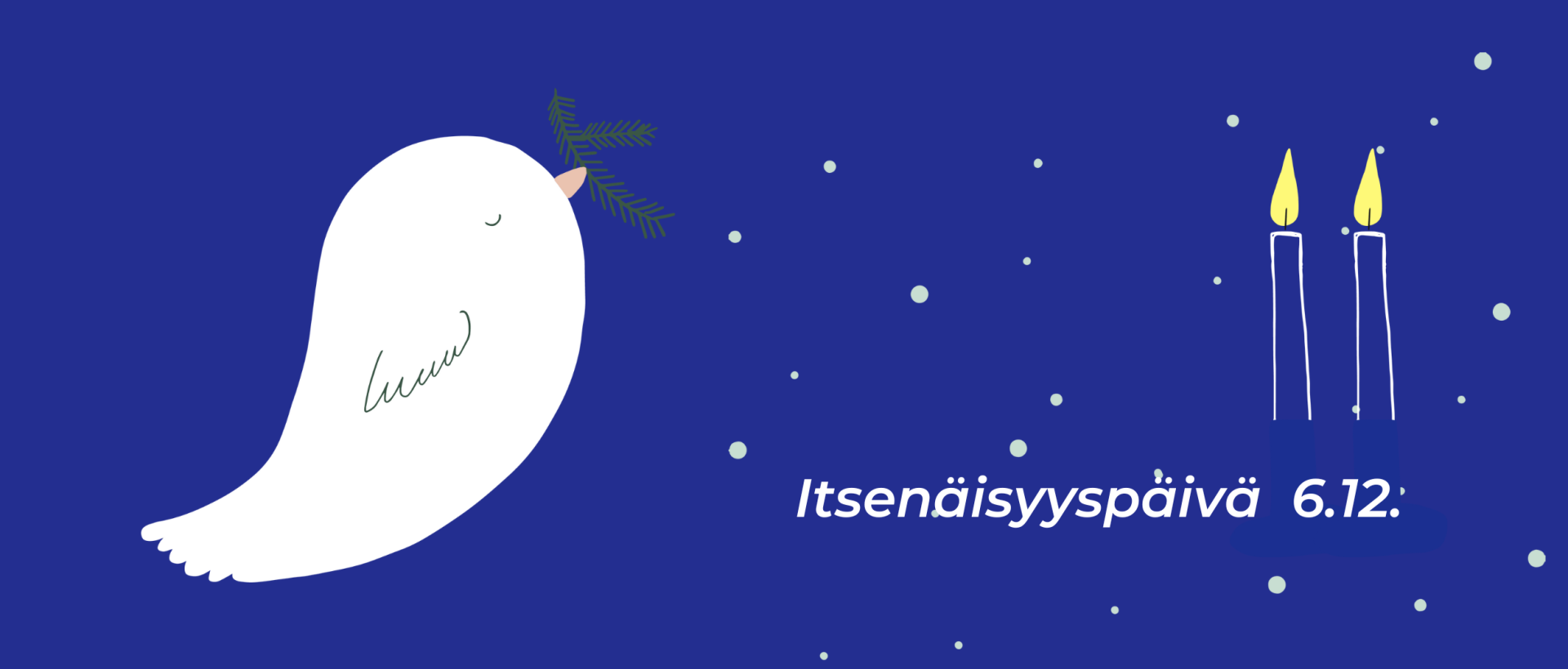 Jouluilme Sinisell Pohjalla Valkoinen Lintu Kaksi Itsen isyysp iv n