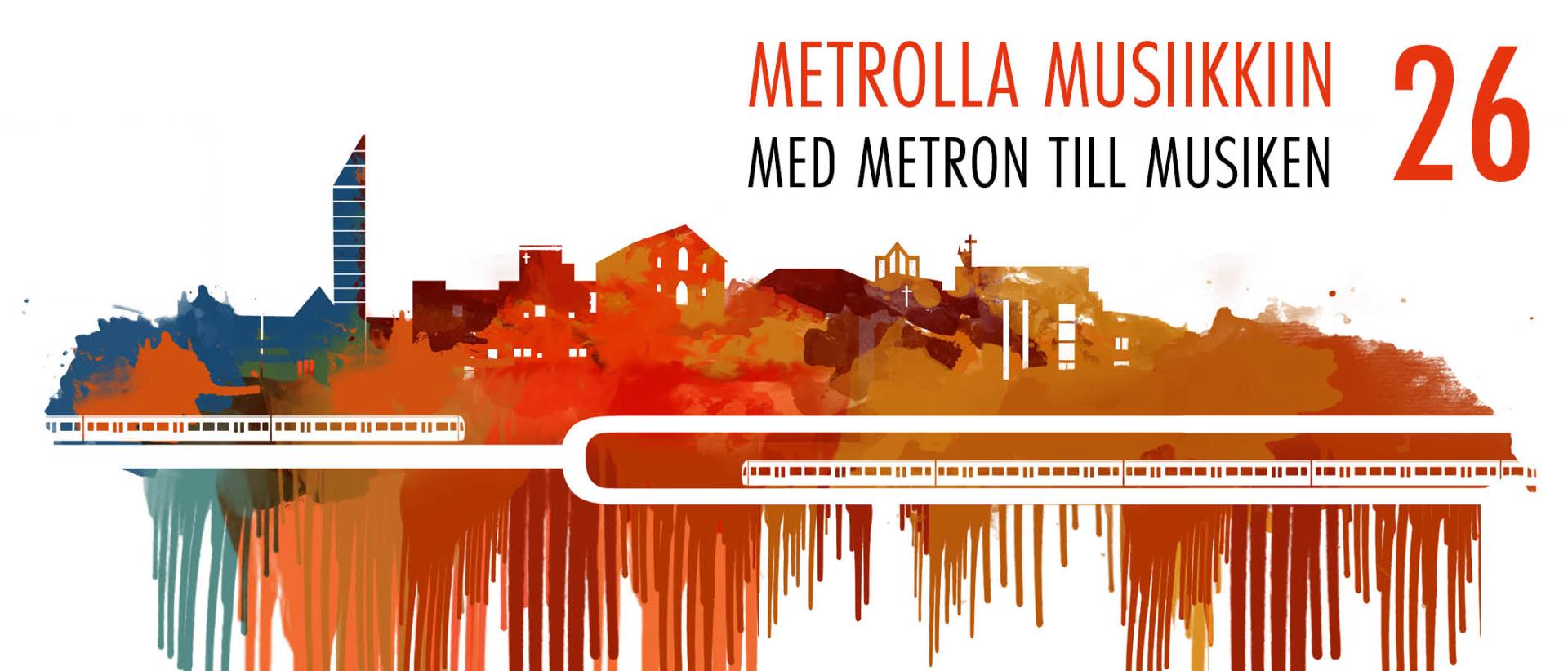 Metrolla musiikkiin 2026. Oranssi tunnuskuva