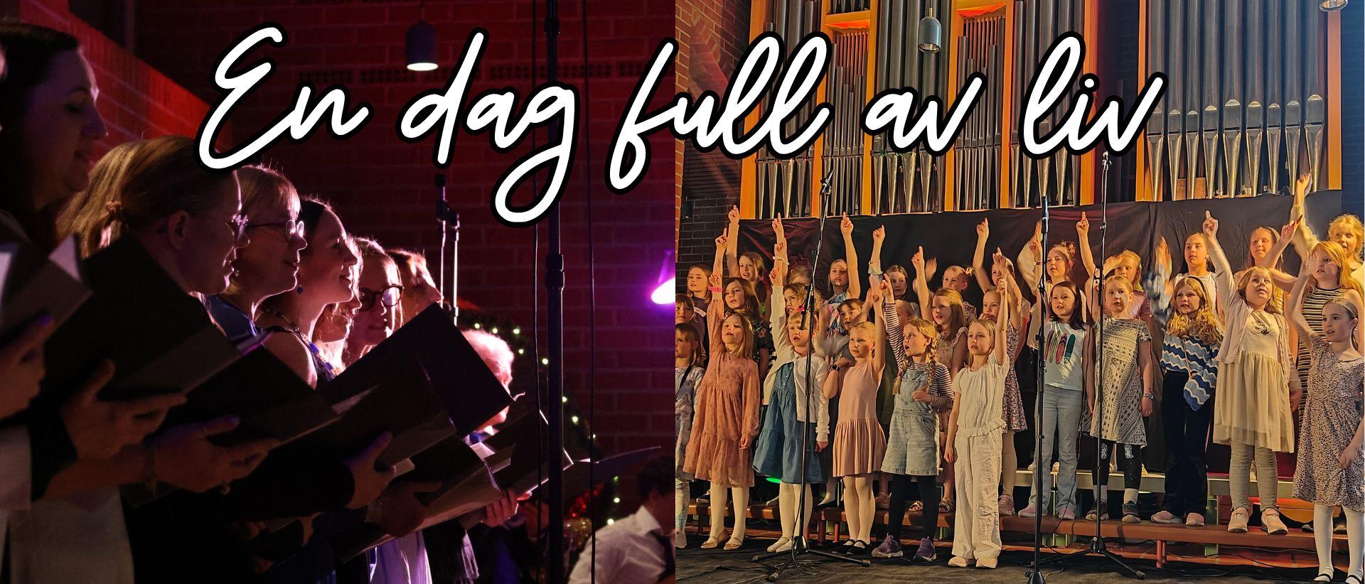 Matteus VOICE och barnk&ouml;ren under texten