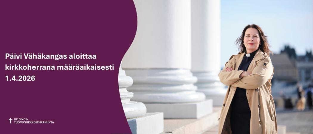 P&auml;ivi V&auml;h&auml;kangas aloittaa kirkkoherrana m&auml;&auml;r&auml;aikaisesti 1.4.2026
