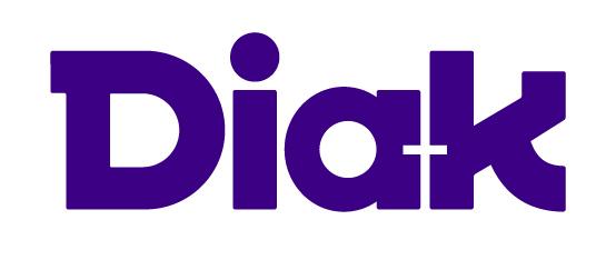 Diak logo, tummanvioletti valkoisella pohjalla