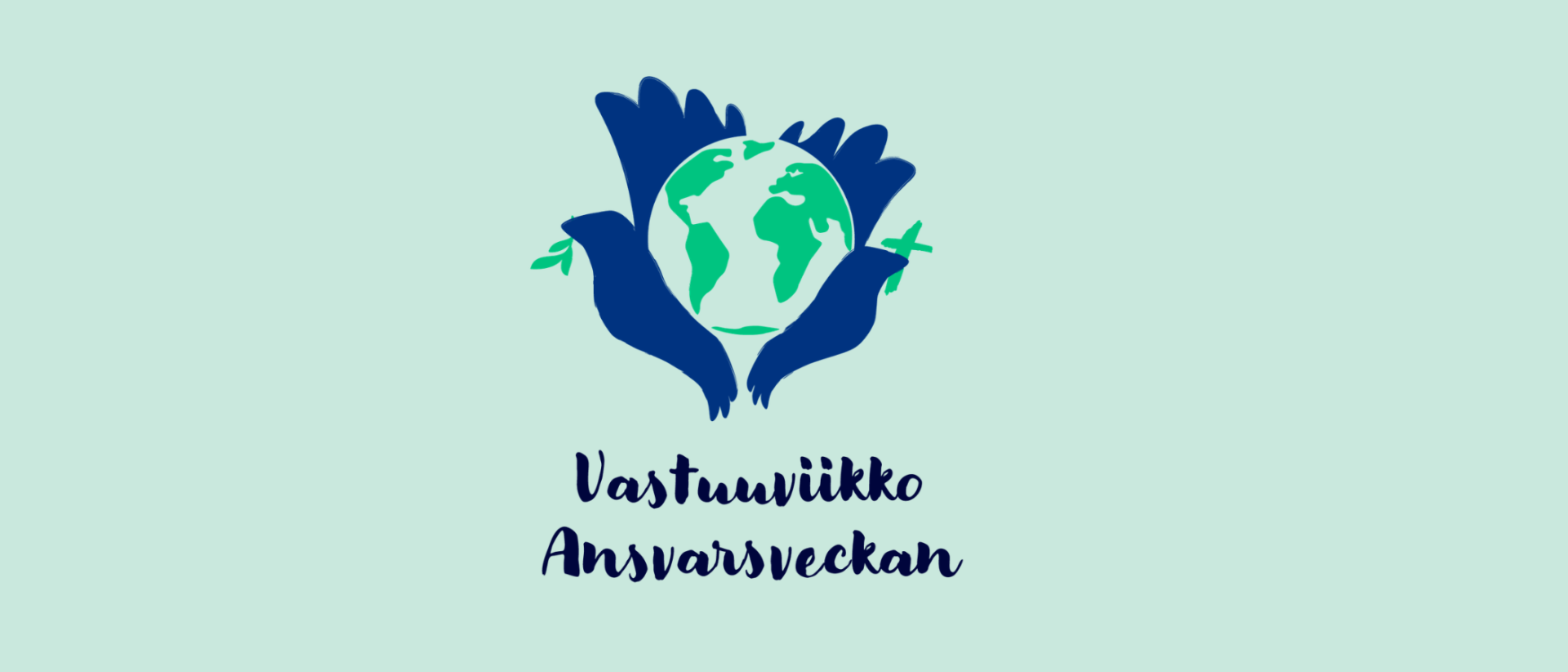 Vastuuviikko Ansvarsveckan logo vaaleanvihreällä taustalla