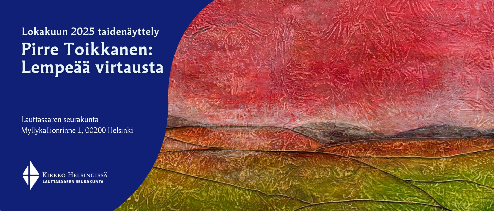 Pirre Toikkasen taideteos näyttelystä Lempeää virtausta.