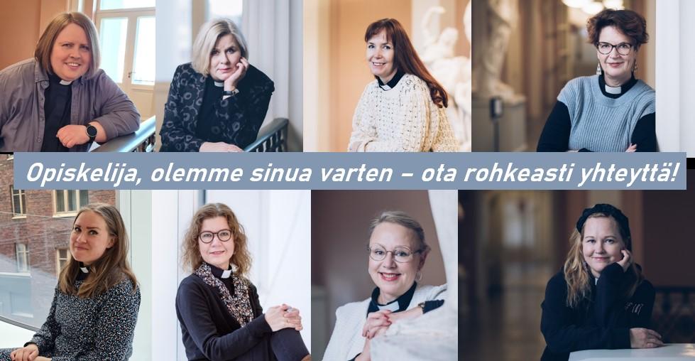 Late Mäntylä, Leena Huovinen, Sonja Jacobsson, Lisa Enckell, Maikki Mulari, Kaisa Iso-Herttua, Tiina Kaaresvirta, Sanna Uusitalo