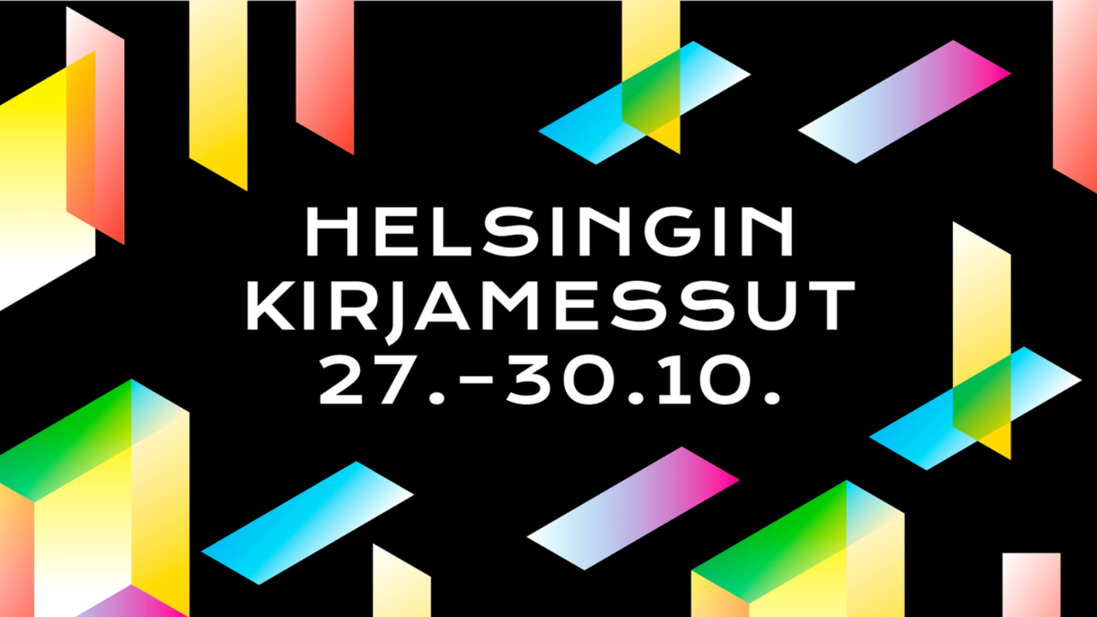 Kuvassa lukee Helsingin kirjamessut 27.-30.10.