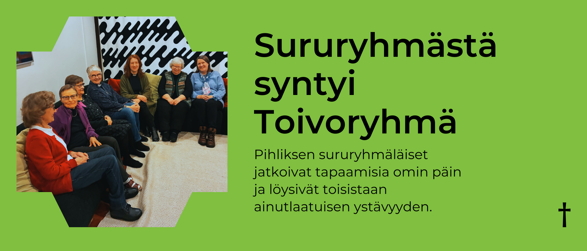 Sururyhmästä syntyi Toivoryhmä - kuvassa naisia sohvalla