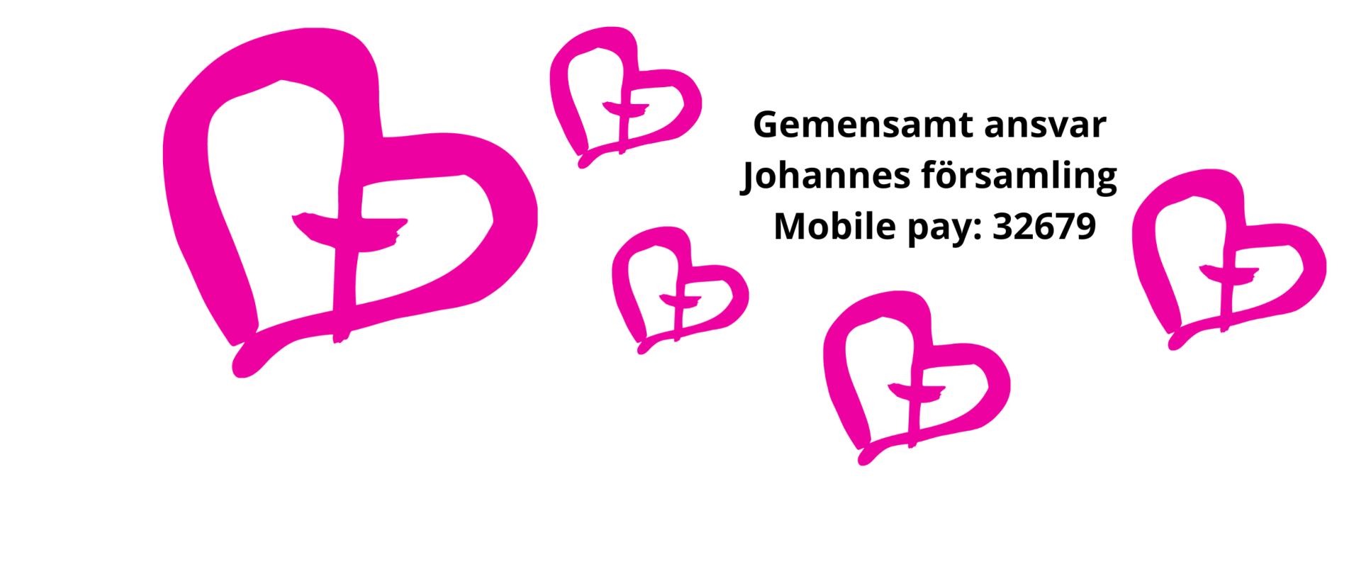 Johannes församlings mobile pay-nummer, rosa hjärtan