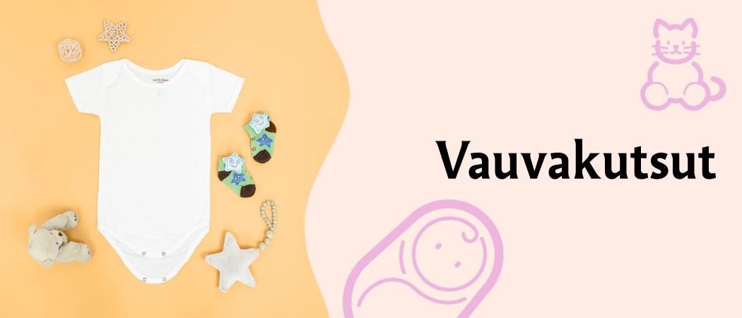 Vauvan vaatteita levitettyn&auml;.