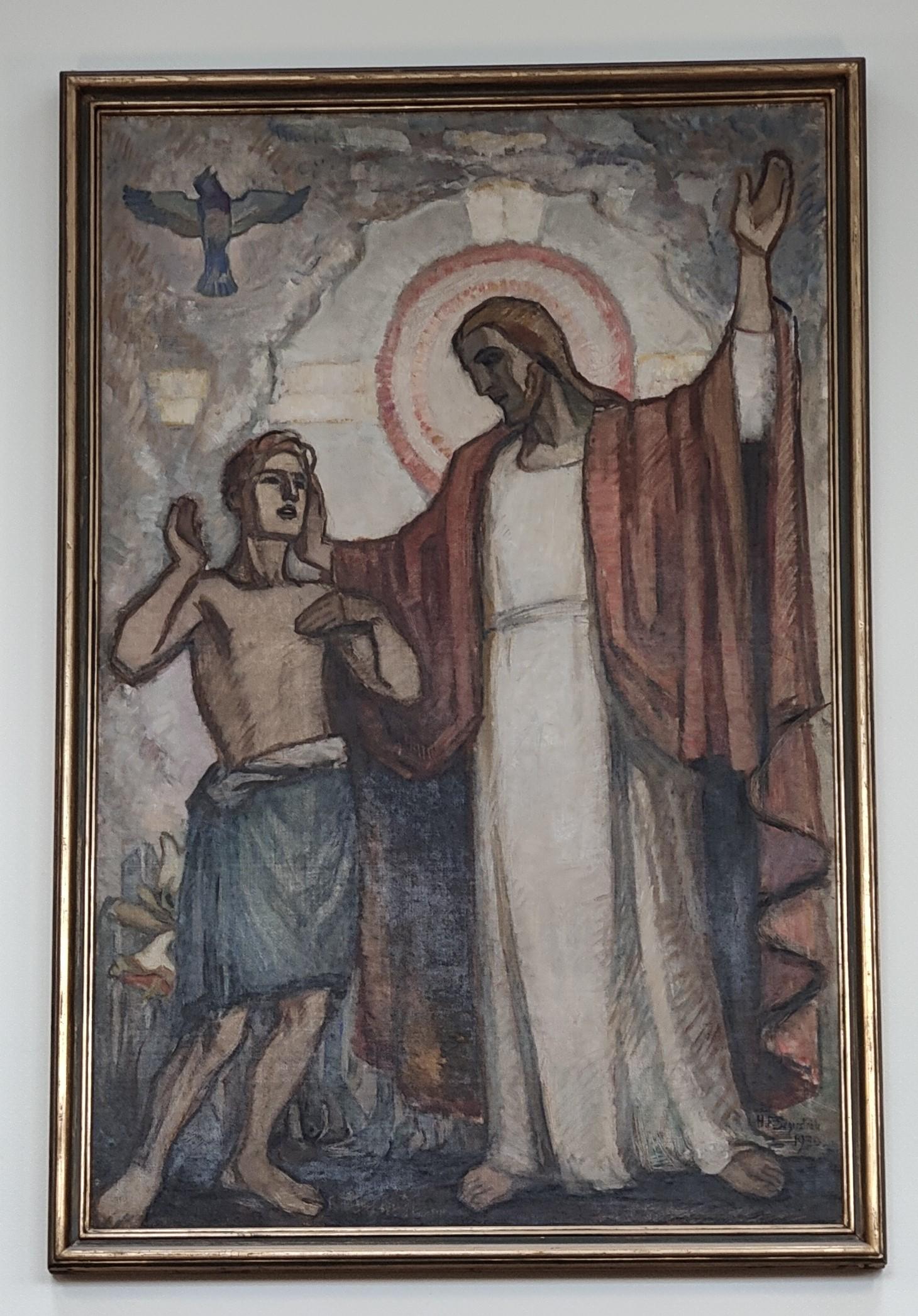 Taulu jossa Jeesus parantaa kuuron