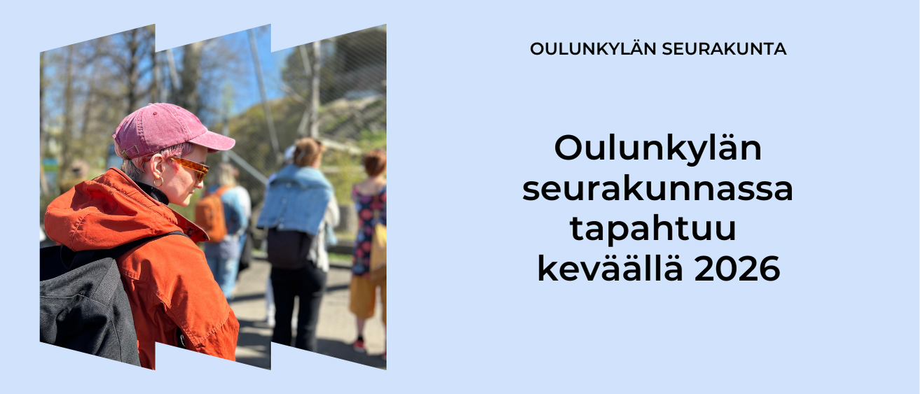 Kuvassa Tiia Orpana ja muita seurakunnan työntekijöitä keväisessä maisemassa