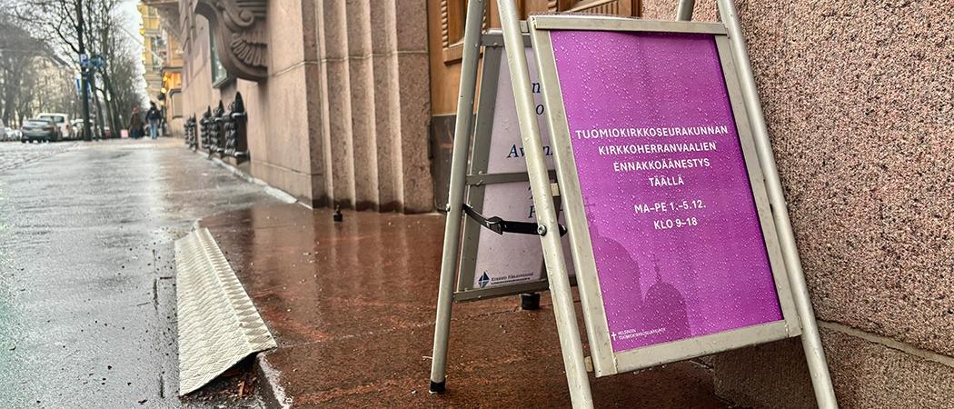 Tuomiokirkkoseurakunnan kirkkoherranvaalien ennakkoäänestys alkanut